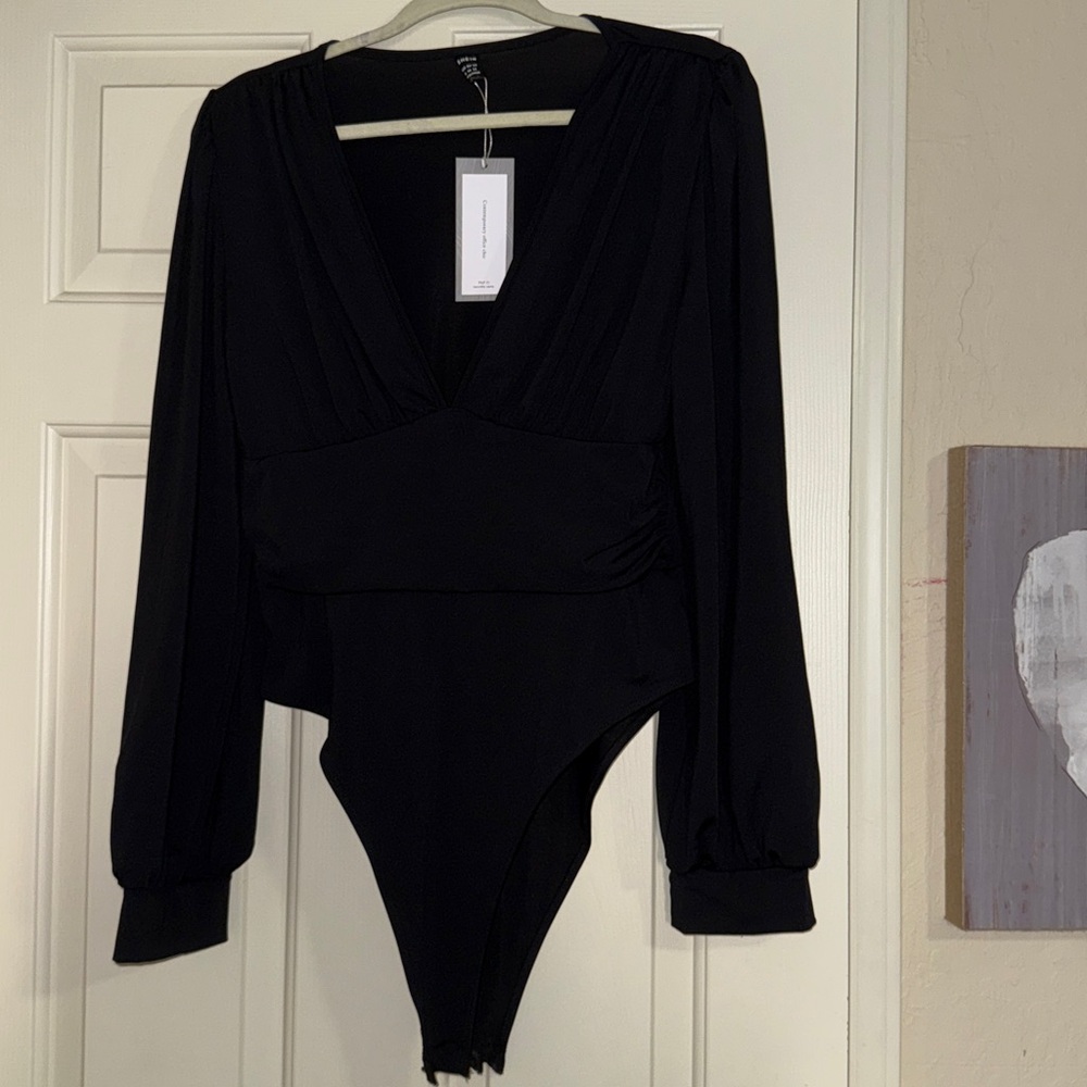 SHEIN Black Bodysuit with Tags